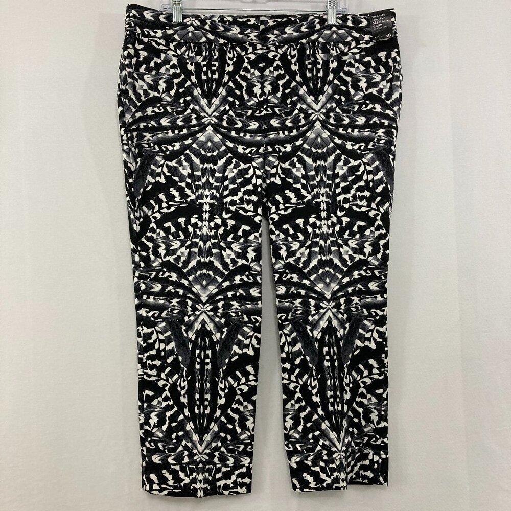 NWT New York & Company size 18 Abstract The Crosby Street Slim Leg Crop‎ Pants